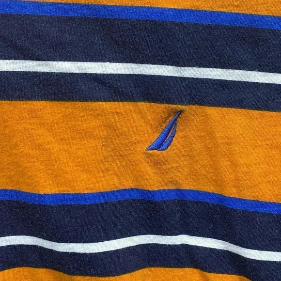 Nautica Striped V-Neck Tee Shirt 🏝 - Picture 2 of 3